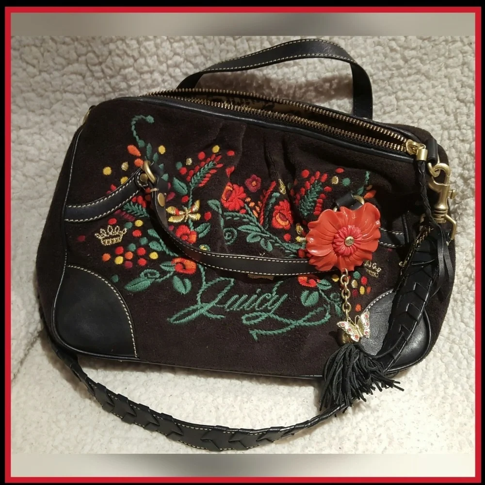 Juicy Couture Hobo, Black Womens Handbag, 12
